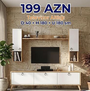 Televizor altlığı – 199 AZN Ölçülər: Dərinlik 40 sm × Hündürlük 180