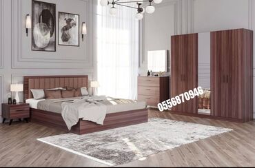 Yataq otağı dəstləri: İkinəfərlik çarpayı, Termo, Dolab, 2 tumba, Azərbaycan, Yeni — 29