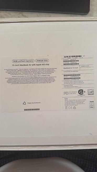 macbook pro m3: İşlənmiş Apple MacBook, 13.3 ", Apple M3, 256 GB, Ünvandan götürmə, Ödənişli çatdırılma — 2