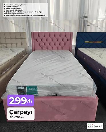 Çarpayı – 90×200 sm - Model: Açılmayan, bazasız - Kənar işləmə