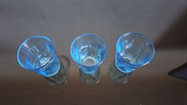 yemek qabı: Rümkalar, rəng - Göy, Şüşə, Azərbaycan