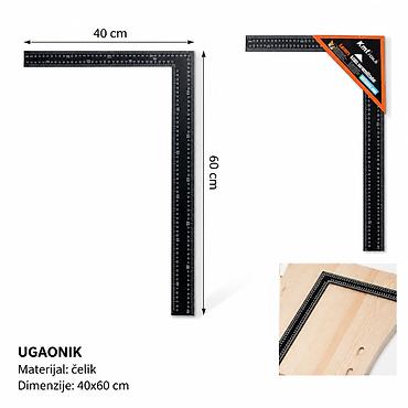 KMT Crni ugaonik 9367944 Profesionalni ugaonik za precizno merenje i