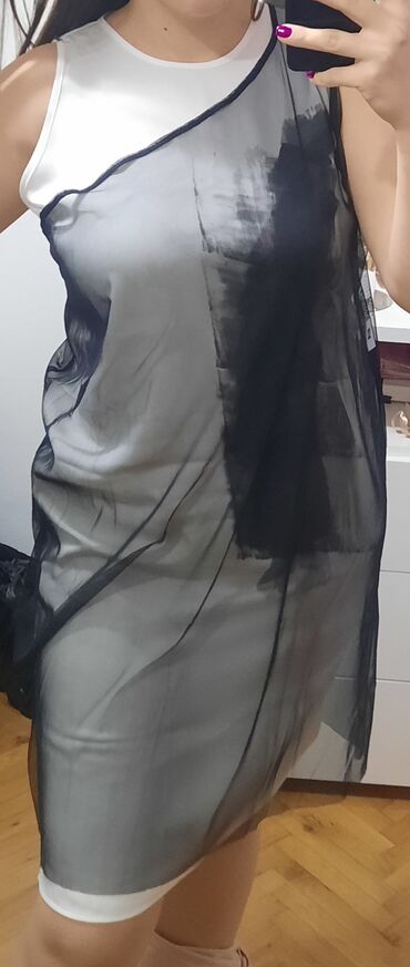 dvobojna haljina sivo crna: Haljine