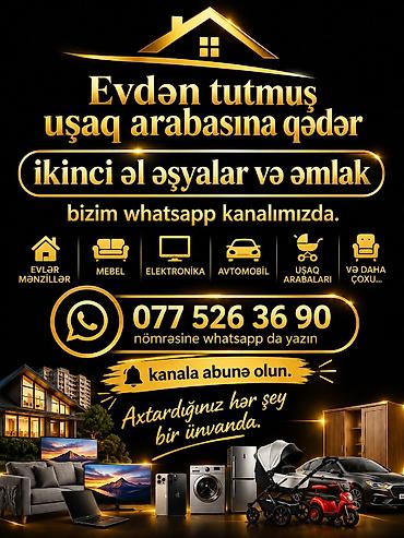 telefon tap: Xidmət: İkinci əl əşyalar və əmlak üçün WhatsApp kanalı Təsvir: - — 1