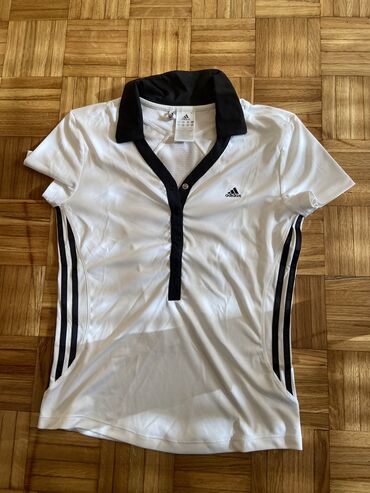 pamucna majica braon bojemduzina cmduzina rukava cmra: Adidas, M (EU 38), bоја - Bela