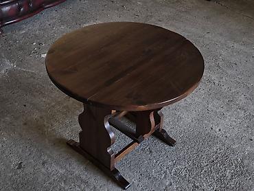 Antique Club Tables: Sklopivi okrugli sto od punog drveta - Materijal: masivno drvo s — 6