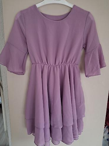 bele baletanke: Lila/lavanda haljina od laganog šifona, ženstvenog kroja. - Okrugao — 1