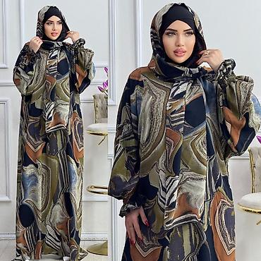 Hicab: Qadınlar üçün klassik abaya dəsti - Model: Geniş kəsimli, tam örtülü — 5
