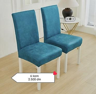 Prekrivači za nameštaj: 🍃Navlake za stolice🍃 🍃Paket sadrži 6 komada 🍃Materijal-pliš 🍃Cena-2500 — 1