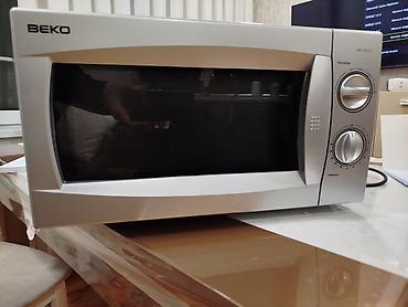 Mikrodalğalı sobalar: Mikrodalğalı soba Beko, Ayrıca dayanan, Mikrodalğalar ilə, rəng - Gümüşü, İşlənmiş — 1