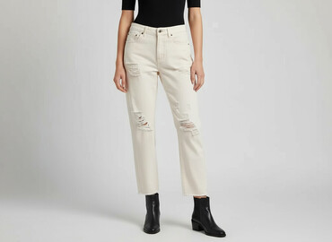 jeans mom fit pull and bear: PULL&BEAR, Jeansy damskie, rozmiar XS