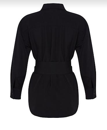 koynəylər: 👕 Qara kəmərli oversize qadın köynəyi – ikili kəmər modeli {40dan 48 — 5