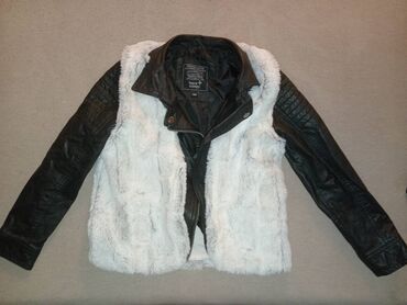 rucno pletene kape i šalovi: Leather jacket, 134-140