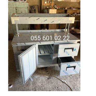Digər restoran, kafe avadanlığı: Peşəkar mətbəx avadanlıqları - Soyuduculu iş masası – mərmər tipli — 10