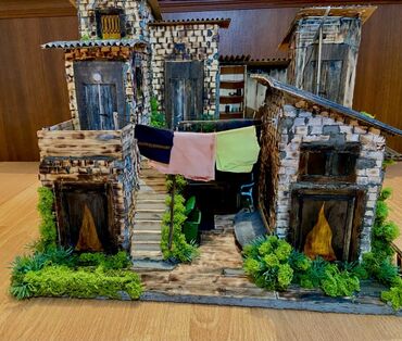 Digər ev dekoru: Əl işi miniatür ev modelləri. Bu modellər taxta və digər təbii — 10