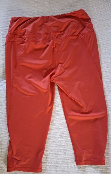 siroke pantalone: L (EU 40), Mikrofiber, bоја - Crvena, Jednobojni