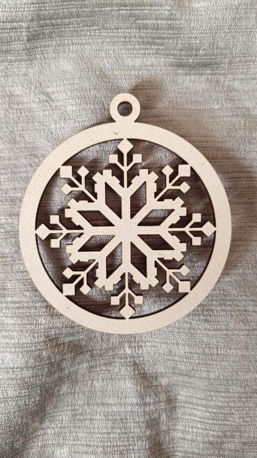 Yeni il oyuncaqları və bəzəkləri: Taxta Yeni il bəzək fiqurlarının dəsti - Material: təbii ağacdan — 8