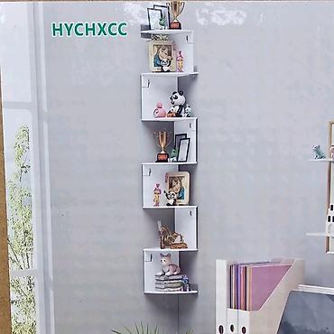 lenjivac: Ugaona zidna polica – moderan zig-zag dizajn Idealna je za — 9