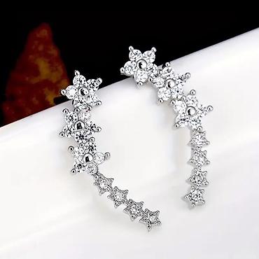 Minđuše: Minđuše – srebrni ton, različiti dizajni - Model 1: Okrugle minđuše — 3