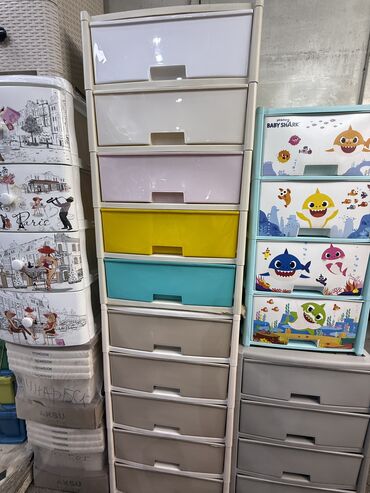 Комоды для одежды: Комод для одежды, Новый, Без зеркала, Пластик, цвет - Бежевый, Платная доставка — 10