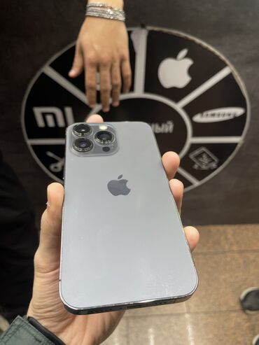 айфон 13 цена ош бу: IPhone 13 Pro, Колдонулган, 256 ГБ, Куту, Каптама, 81 %