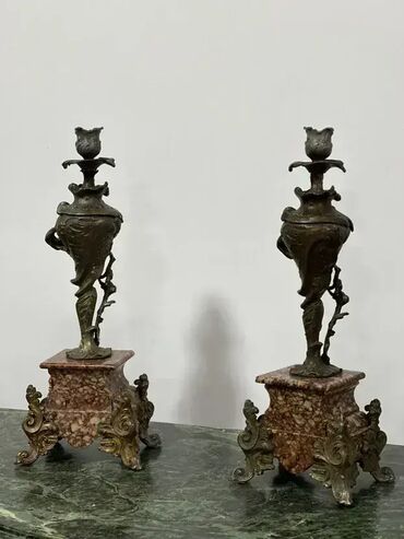 RS - Other Antique Decor: Svecnjaci u paru Dobro stanje Licno preuzimanje ili prevoz uz dogovor — 2