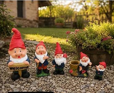 Dekorativne baštenske figurice – set patuljaka - Šarmantan set od 5