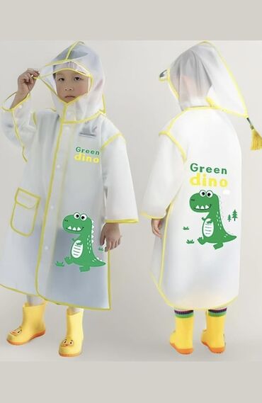 водяной пистолет большой: Детский дождевик с капюшоном «Green dino» Яркий, легкий и практичный