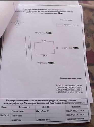 Продажа участков: 🏡 Продаётся участок 4 сотки | ВОССТ-2 📍 Жилмассив ВОССТ-2 (Кожомкул — 2