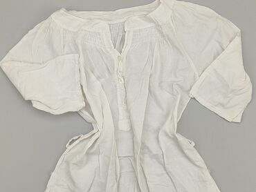 białe bluzki dekolt v: Блуза жіноча, M, стан - Хороший