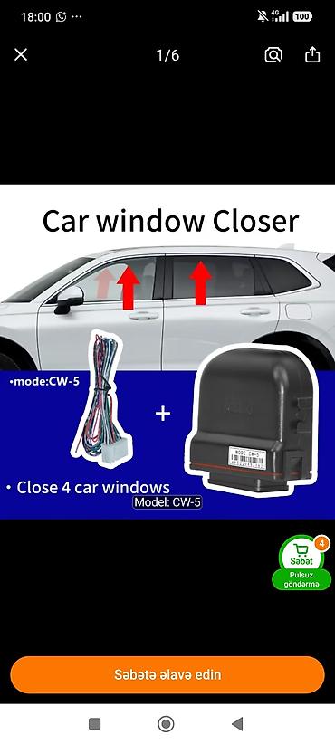avto maqnitafonlar: Avtomobil Şüşələri Avtomatik Bağlama Modulu – Model: CW-5 Məhsulun — 1