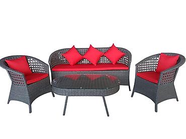 №: 979 Məhsulun adı: Mebel dəsti Zili Rattan Sofiya, 2 kreslo, divan