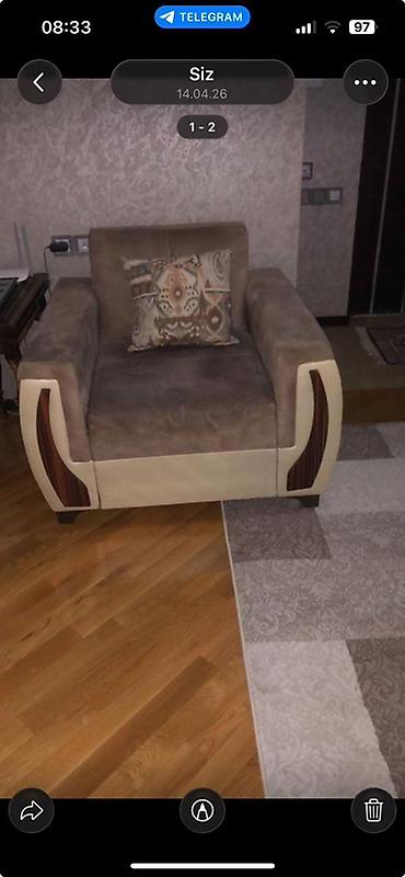 klasik divan: Mebel dəsti – 1 ədəd 3‑yerlik divan və 2 ədəd kreslo - Rəng və — 3