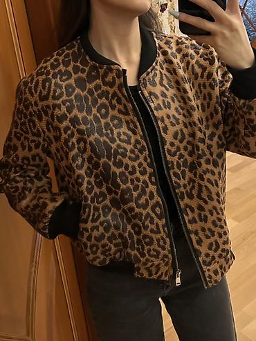 valiz az: Qadınlar üçün leopard naxışlı bomber gödəkçə(payız ucun) s-m razmer az — 2