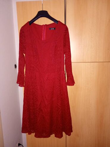 moje krpice haljine: L (EU 40), color - Burgundy, Evening, Long sleeves