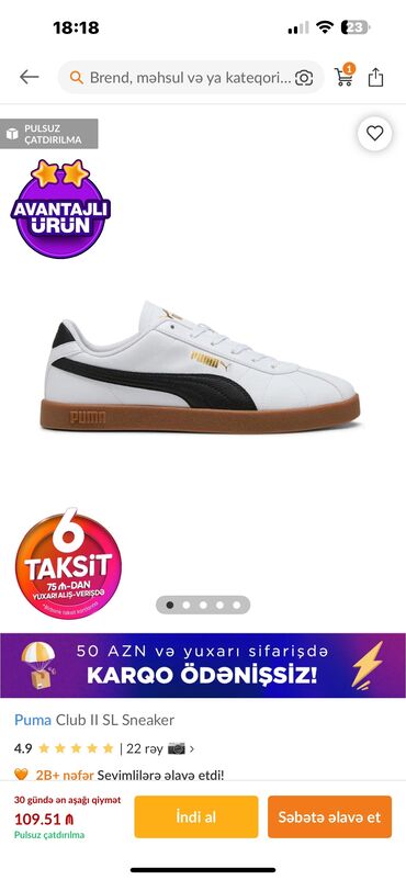 Makasin və loferlər: Puma, Ölçü: 40, rəng - Ağ, Yeni