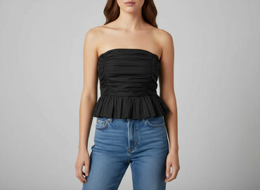 czarne sandały na koturnie born2be: Bershka, Women`s top, size S