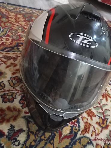 reduktor motor: Motosiklet dəbilqəsi və qısa barmaqlı qoruyucu əlcək seti - Brend: TZ — 1