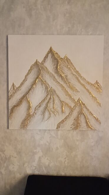 картины купить: Объемная картина «Золотые вершины» на холсте Размер: 75×75 см. -