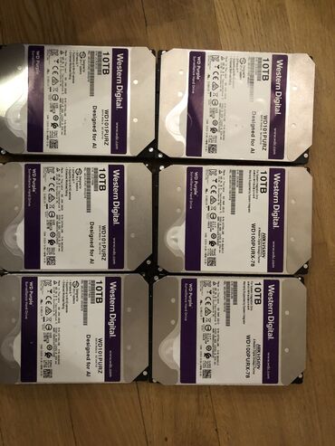 Digər ehtiyat hissələri: 6 eded 10tb western digital- purple ela veziyyetde satilir. Hamısı