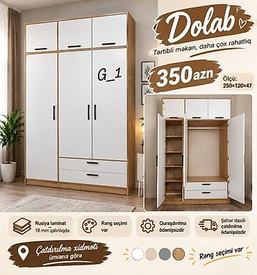 Dolab – Tərtibli məkan, daha çox rahatlıq Ölçü: 250×120×47 sm