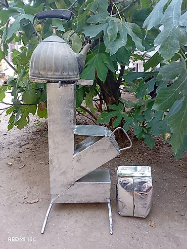 soba odun: Metaldan hazırlanmış raket sobası / portativ odun sobası hundurluyu — 1