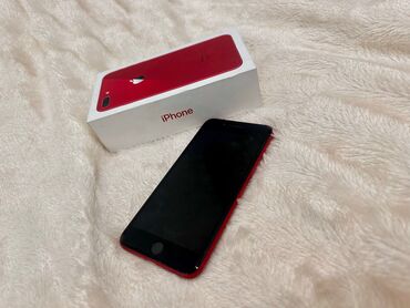 IPhone 8 Plus, Б/у, 64 ГБ, Красный, Зарядное устройство, Защитное стекло, Кабель, 77 %