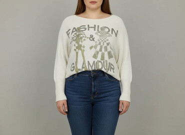 gruby t shirty: Women`s sweater, size 4XL
