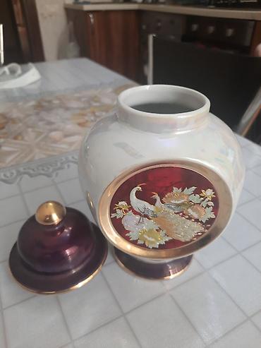 Qab-qacaq və mətbəx ləvazimatları: Porseleindən dekorativ qab (qapaqlı) - Material: yüksək keyfiyyətli — 2