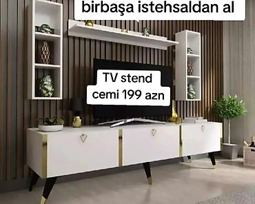 tv alti: Yeni, Düz TV altlığı, Polkalı, Laminat, Azərbaycan — 8