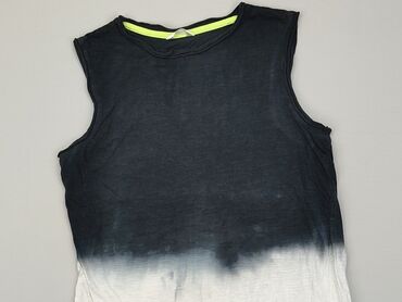 czarny podkoszulek na ramiączkach: A-shirt, Boys, 12 years, 146-152 cm, condition - Good