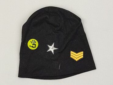 czarna czapka dla dziewczynki: Hat, 42-43 cm, condition - Good