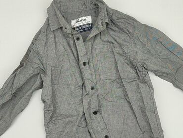 koszula hawajska długi rękaw: Shirt 5-6 years, condition - Very good, pattern - Monochromatic, color - Grey