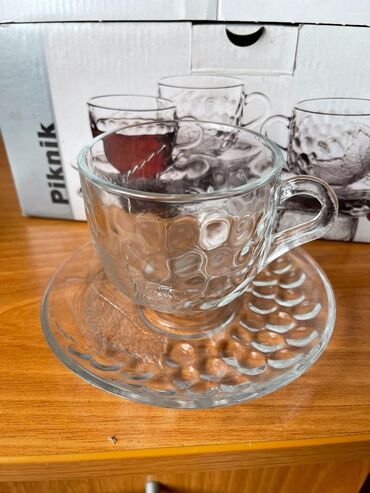 кофейные кружки: Чайный набор на 6 персон, 6 чашек 6 блюдец, новый набор, в упаковке
